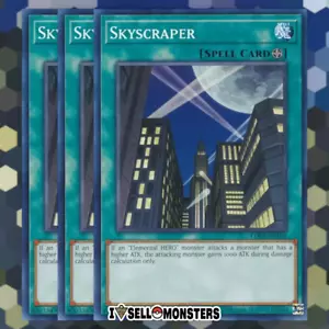 Yu-gi-oh! TCG 3x SKYSCRAPER LDS3-EN105 x3 Common YUGIOH! 1st HERO SUPPORT NM - Picture 1 of 1