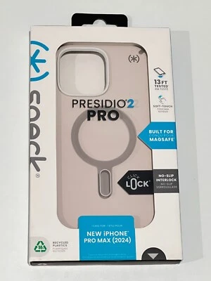 Speck Presidio2 Pro MagSafe con funda ClickLock iPhone 16 Pro Max - hueso blanqueado Foto 1 de 4