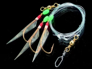 NUOVO Dega Norway-Rig Real Fish Skin NATURE Mare Aringa Merluzzo - Imagen 1 de 9