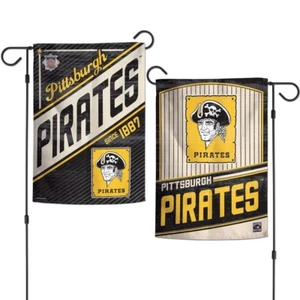 Bandera de jardín retro de doble cara de los Piratas de Pittsburgh MLB de 12" X 18" - Imagen 1 de 1