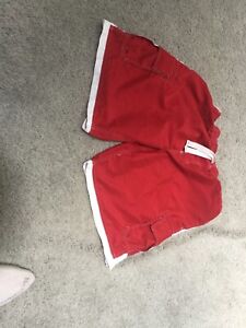 Arizona  Red With White Stripes Swim Shorts With 5 Pockets Size XL