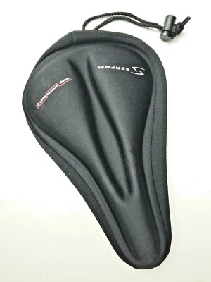 Cubierta de asiento de sillín de bicicleta de gel Serfas Deep Grove Design negra usada en excelente estado Foto 1 de 4