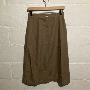 Gonna marrone vintage anni 70 con spacco laterale - taglia 6 (28 in vita) - Foto 1 di 7