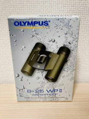 OLYMPUS Binoculars 8x25 Small Green Waterproof 8X25WP II GRN V501011EE000 - Image 1 of 4