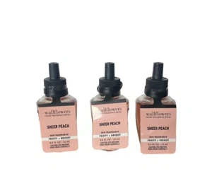 Bath & Body Works Sheer Peach (Mandarin, Amber) Wallflower Refill Bulbs x3 - Picture 1 of 3