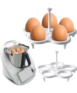 SUPPORTO UOVA 5 FORI INSERTO PER CUOCERE UOVA CESTO DA CUCINA UOVA PENTOLE VAPOR - Foto 1 di 7