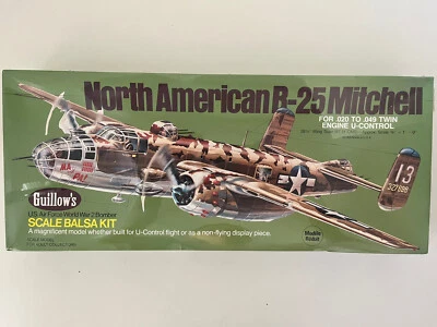 Guillow's 1/32 Scale North American B-25 Mitchell WW2 Bomber #805 NEW SEALED - Image 1 of 4