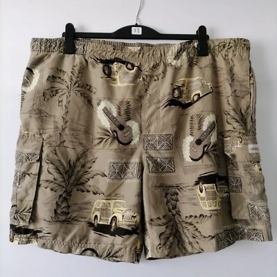 Caribbean Joe Let Go Men's Olive High Rise Swim Trunk Board Shorts Pockets XL - Image 1 of 4