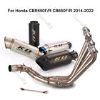 For Honda Cb650r Cb650f Cbr650f Cbr650 Motorcycle Header Exhaust Pipe Muffler 2"