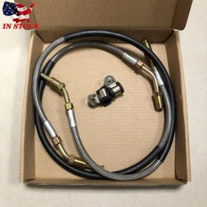 Front Brake Lines Left & Right W/Fitting for Polaris Trail Boss 250 325 350 ATV - Foto 1 di 5