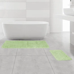Bathroom Rugs Sets 2 Piece – Thick Chenille Bath Mats | Absorbent and Washable B - Picture 1 of 12