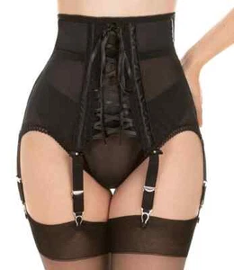 Strapsgürtel Hochtalliert Taillienmieder Strumpfhalter 6 Straps mit Metallclips - Bild 1 von 10