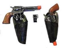  Western Hero 2 Clicker Gun Holster Set w/ Belt (ant)