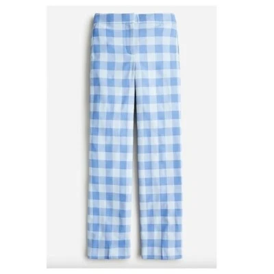 J. Crew Collection Willa Cropped Flare Pants in Gingham Italian City Wool Blend - Image 1 of 4