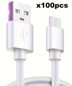 100 x USB C Charging Cable 2m, Type A to Type C, 2 Meter Length - Picture 1 of 2