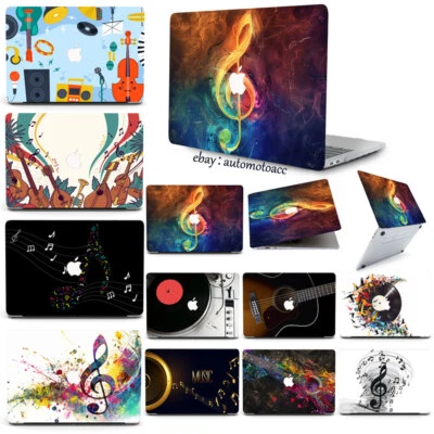 Estuche de instrumentos de notas musicales 2 en 1 para Macbook M4 Air 13 15 Pro 14 16 11 12 pulgadas Foto 1 de 4