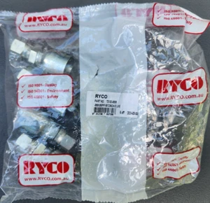 (5 Pcs) Ryco T2120-0606 3/8" HOSE X #6 BSPP FEMALE, STRAIGHT - Picture 1 of 2