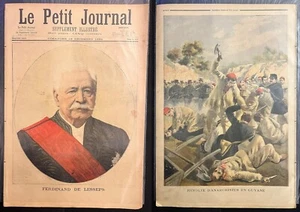 Diario Le Petit 1894 Nº 213 - Fernando de Lesseps y revuelta anarquista en Guyana - Imagen 1 de 3