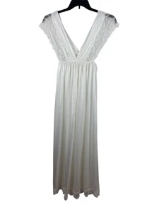 De Colección Val Mode Blanco Encaje Peignoir Camisón Vestido sin Mangas Mujer’s Prendas para Dormir Lencería - Imagen 1 de 15