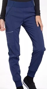 Infinity by Cherokee Scrub Pants Large Royal Blue Joggers CK110A Stretch Ribbed - Picture 1 of 13