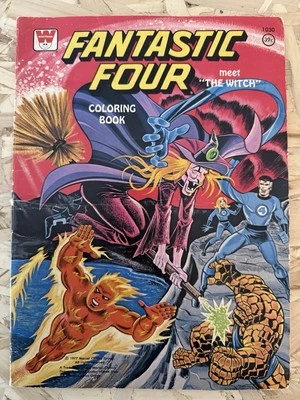 Libro de historietas vintage 1977 Fantastic Four Meet The Witch para colorear Foto 1 de 4