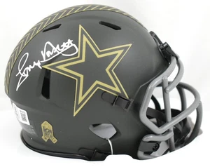 Tony Dorsett signierter Dallas Cowboys Salute 2025 Speed Mini Helm - Beckett W Holo - Bild 1 von 3
