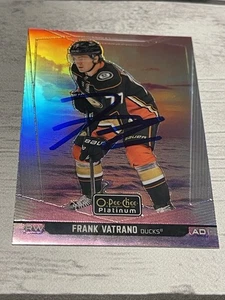 Frank Vatrano Signed Card O-PEE-CHEE Platinum Sunset OPC JSA COA IP Auto Ducks a - Picture 1 of 3