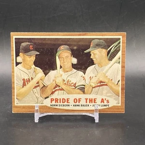 1962 Topps #127 Hank Bauer Jerry Lumps Kansas City Athletics Vintage Baseball - Picture 1 of 2