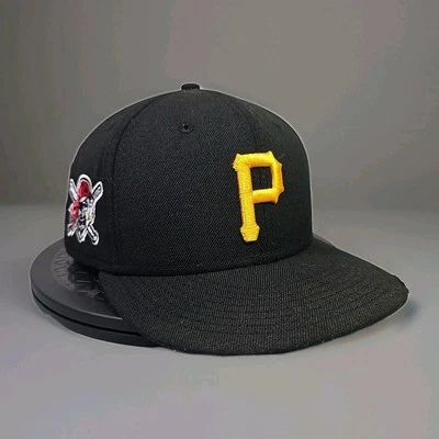 Pittsburgh Pirates 59FIFTY Fitted Hat – Black/Yellow – 7 3/4 – Wool – Flawed - Image 1 of 4