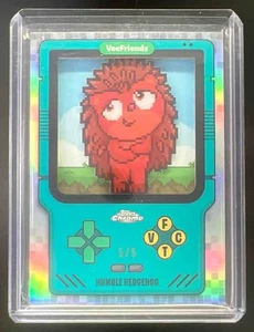2025 Topps Chrome VeeFriends Humble Hedgehog Game On! Aqua Refractor 5/5 #GO-3 - Picture 1 of 2