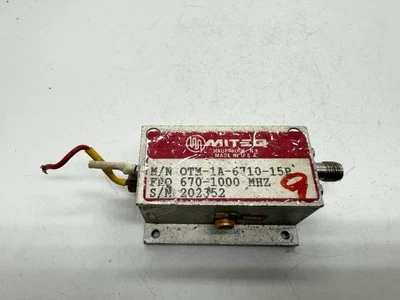 MITEQ OTM-1A-6710-15P Tunable RF Amplifier 670–1000MHz +15V w/ ATT & TUNE - Image 1 of 4