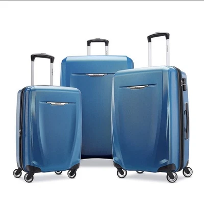 SAMSONITE WINFIELD 3 DLX HARDSIDE LUGGAGE WITH SPINNERS 3-SET - Blue/Navy - Image 1 of 4