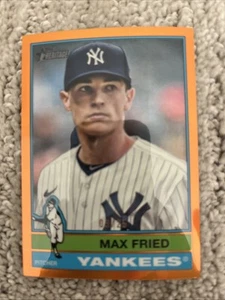 2025 Topps Heritage Cromo Arancione Rifrattore #’d /25 Max Fried New York Yankees⚾️ - Foto 1 di 2