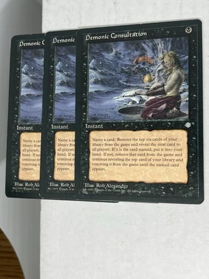 Ice Age DEMONIC CONSULTATION  X 3 - MTG LP Magic: The Gathering - Image 1 of 4