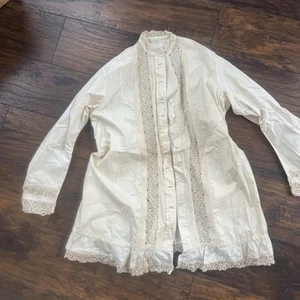 Camisa antigua eduardiana bordada de encaje Bustle�� - Imagen 1 de 19