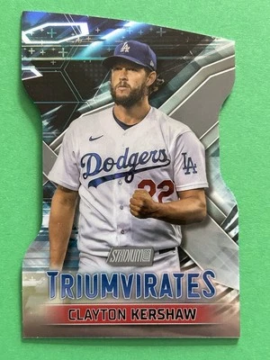Clayton Kershaw 2023 Topps Stadium Club (SP) Triumvirates Die-Cut #T-24 Dodgers - Image 1 of 2