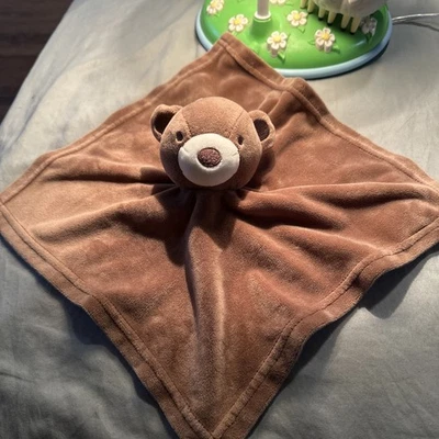 Manta de seguridad Baby Essentials felpa oso marrón Lovey Blankie Foto 1 de 4