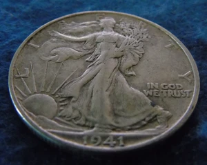 1941-S 1941S WALKING LIBERTY 90% SILVER HALF DOLLAR 50C Cent Fifty 1/2 XF? EF? - Picture 1 of 6