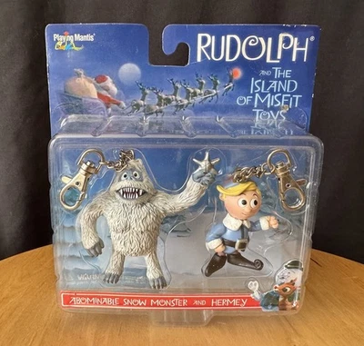 2001 Rudolph & Island Of Misfit Toys 🔥 ABOMINABLE & HERMEY ~ 钥匙扣/Orn 🔥NOS — 第 1/4 张图片