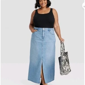 Neu A-Linie Maxi Denim Jeans hoher Bund Relaxed Fit Rock Stretch Western Freizeit 22 - Bild 1 von 9