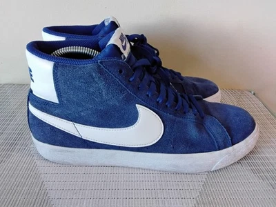Nike SB Zoom Blazer Mid Men's Size 9.5 Royal Blue Suede Skate Shoes 864349-403 - Image 1 of 4