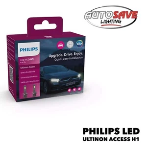 Bombillas de faros LED para automóvil Philips Ultinon Access H1 (paquete doble) 11258U2500CX - Imagen 1 de 4