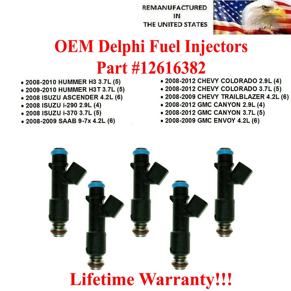 DELPHI 原始设备制造商燃料连接器 5X 适用于 2008 年五十铃 I-370 3.7L (5) — 第 1/1 张图片