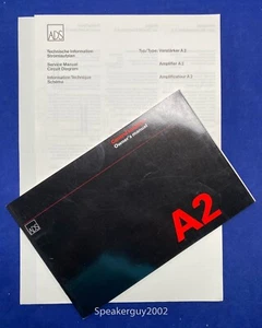 Original a/d/s Bedienungsanleitung & Schaltplan / A2 Verstärker - Bild 1 von 1