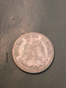 1927 MEXICO 20 CENTAVOS SILVER EAGLE SNAKE LIBERTY CAP - Picture 1 of 2
