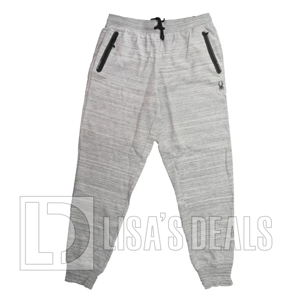 Men's 2XL Gray Spyder Active Performance Joggers Pants XXLarge