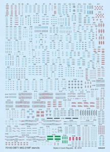 D72015 MiG-21MF stencils 1/72 Eduard - Imagen 1 de 1