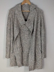 PRANA Gray Knit Cardigan Sweater Jacket Size Medium M $129 Wool Alpaca blend N81 - Picture 1 of 8