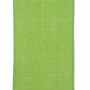 Cinta de lino, verde, cinta con cable, rollo de 3" de ancho X 10 yardas - Imagen 1 de 1