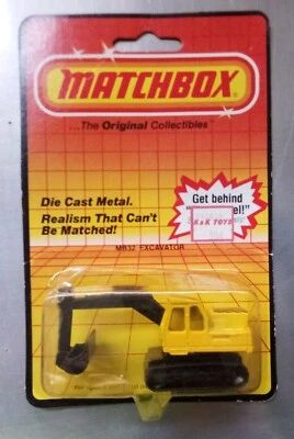 Matchbox Excavator MB32 Yellow Die Cast Diecast Vintage 1983 NIP - Image 1 of 4